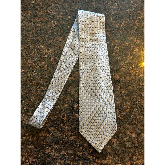 J. Jerry Garcia Emerging Elephant Collection 28 light blue paisley Silk Mens Tie - Picture 7 of 9